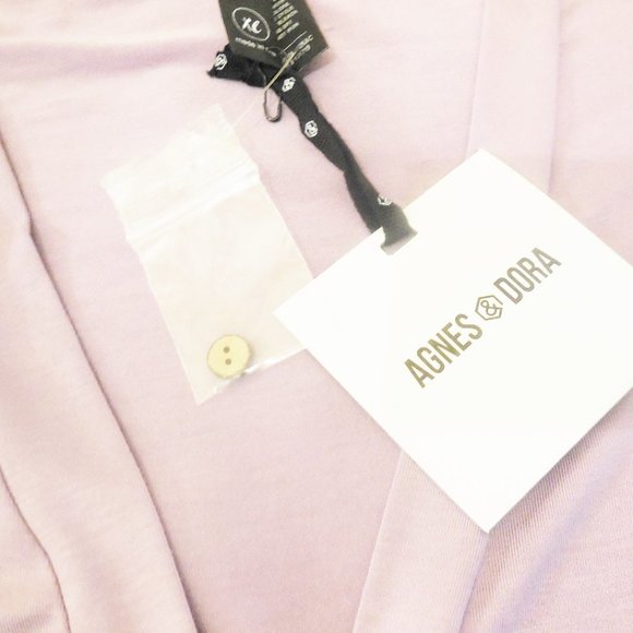 Cardigan Short Sleeve Knit Lightweight lavender button-down summer top purple - Picture 8 of 8